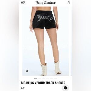 Juicy Couture OG Bling velour shorts & OG Bling cropped top
